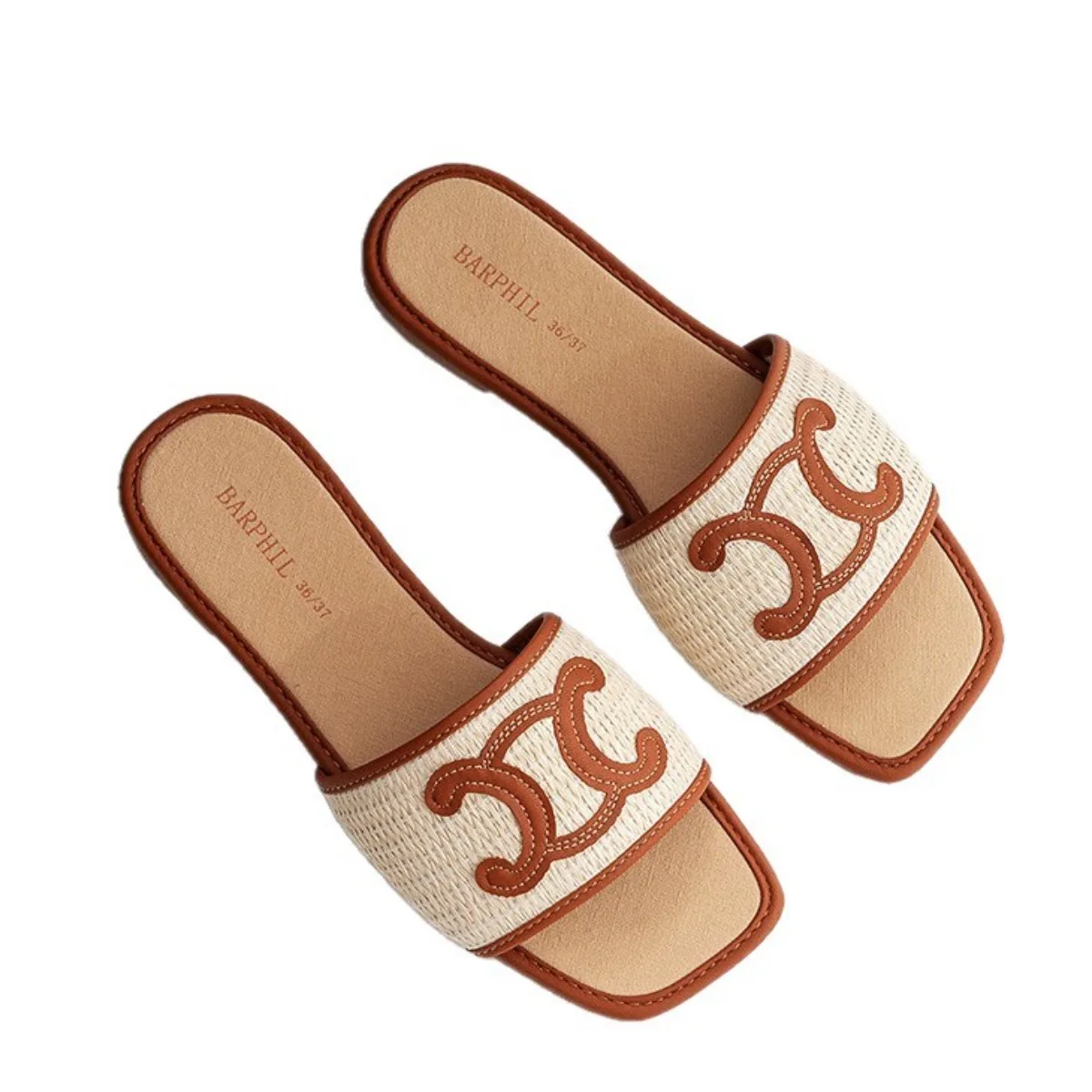 

Женские домашние тапочки, весна-лето 202, новые дышащие, впитывающие пот, нескользящие, изношенные, уличные, женские крутые тапочки