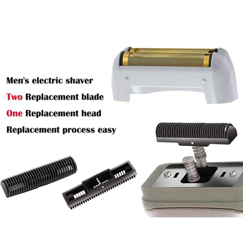 10X Shaver Replacement Cutter Net+Cutter Head For Andis 17150 17200 Washable 3D Intelligent Floating Shaving Blade Gold-A77G