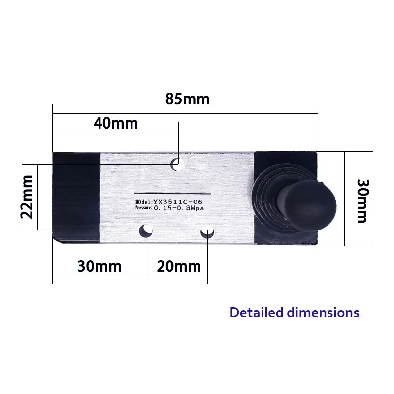 3 posição 5 porto válvula manual de ar válvula de controle pneumático 5/3 vias mão controlada interruptor alavanca operado pneu cambiador válvula ar