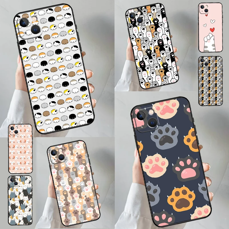 Cute Funny Cats Paws Pattern Case For Samsung Galaxy M15 M20 M51 M31 M21 M35 M16 M36 M56 M33 M53 M32 M22 M55 M14 M34 M54