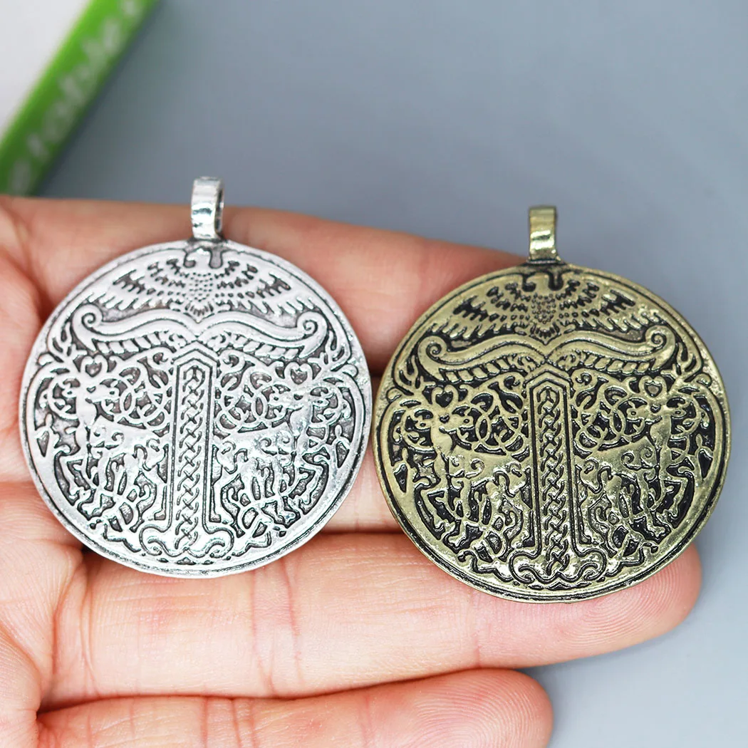 2Pcs/lot Tree of life World Tree Yggdrasil Charm Pendant For DIY Necklace Earrings Handmade Jewelry Making