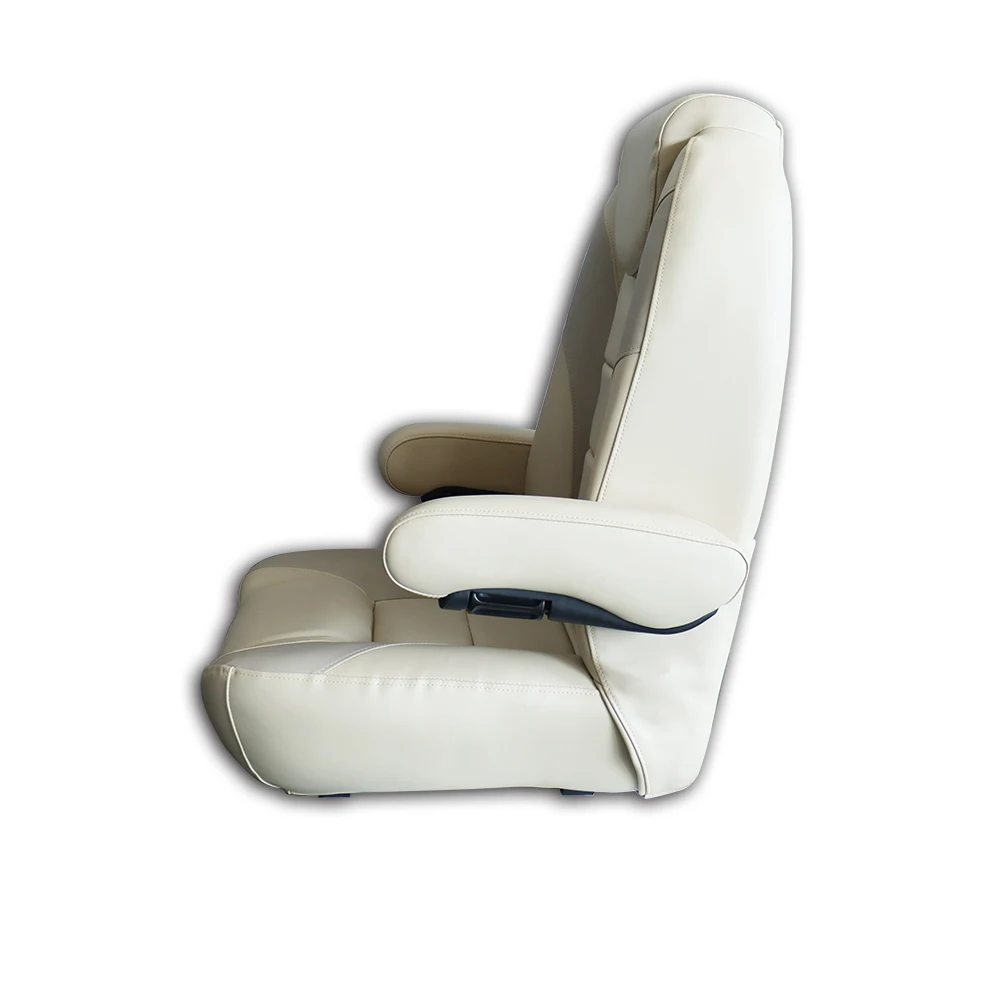 

Factory Sale Customized Boat Accessories Luxury Fishing Boat Seat with Armrest Side Adjustable High Back Marine Seat for Sale