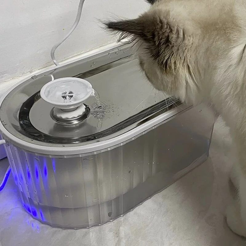 OEM Pet Supplies Stainless Steel Bowls Animals Cat Dog Pet Smart Automatic Water Drinking Fountain Water Dispenser