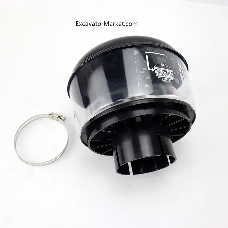 for  SY55 60 75 135 Air Filter Cover Filter Element Inlet Cap Pre Filter  Complete List Excavator Accessories