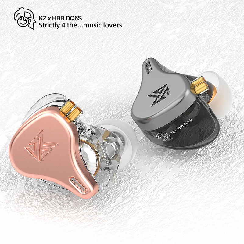 KZ × HBB DQ6S Проводные наушники-вкладыши Басовая металлическая гарнитура Hi-Fi Музыкальный монитор Наушники ZEX PRO EDX PRO ZSX ZAX ZAS MT1 ZS10PRO T3