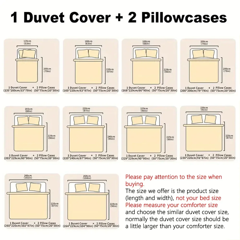 3pcs Colorful Oil Painting Leaves Printed Quilt Set- Includes 1 Quilt Cover and 2 Pillow Cover (without Filler)