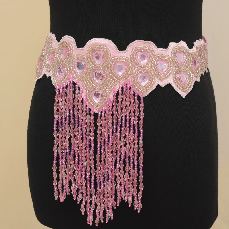 

Women Rhinestone Waist chain hip Belt belly dance belt beaded tassel Waist chain belt women belly dancing belt dance accessories