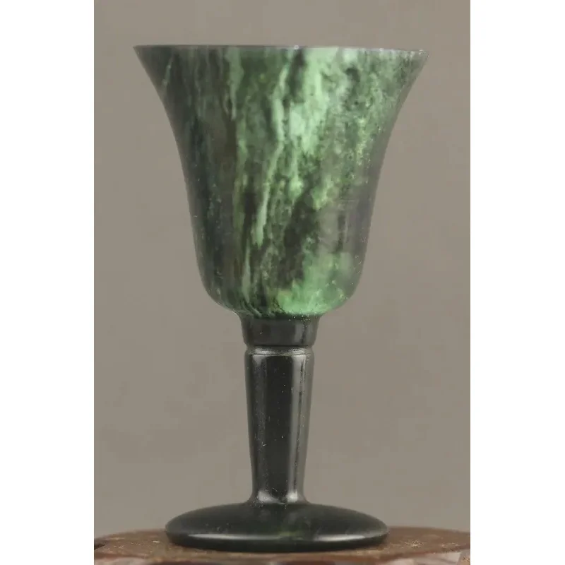 Old China Natural Jade Hand Carved goblet cup