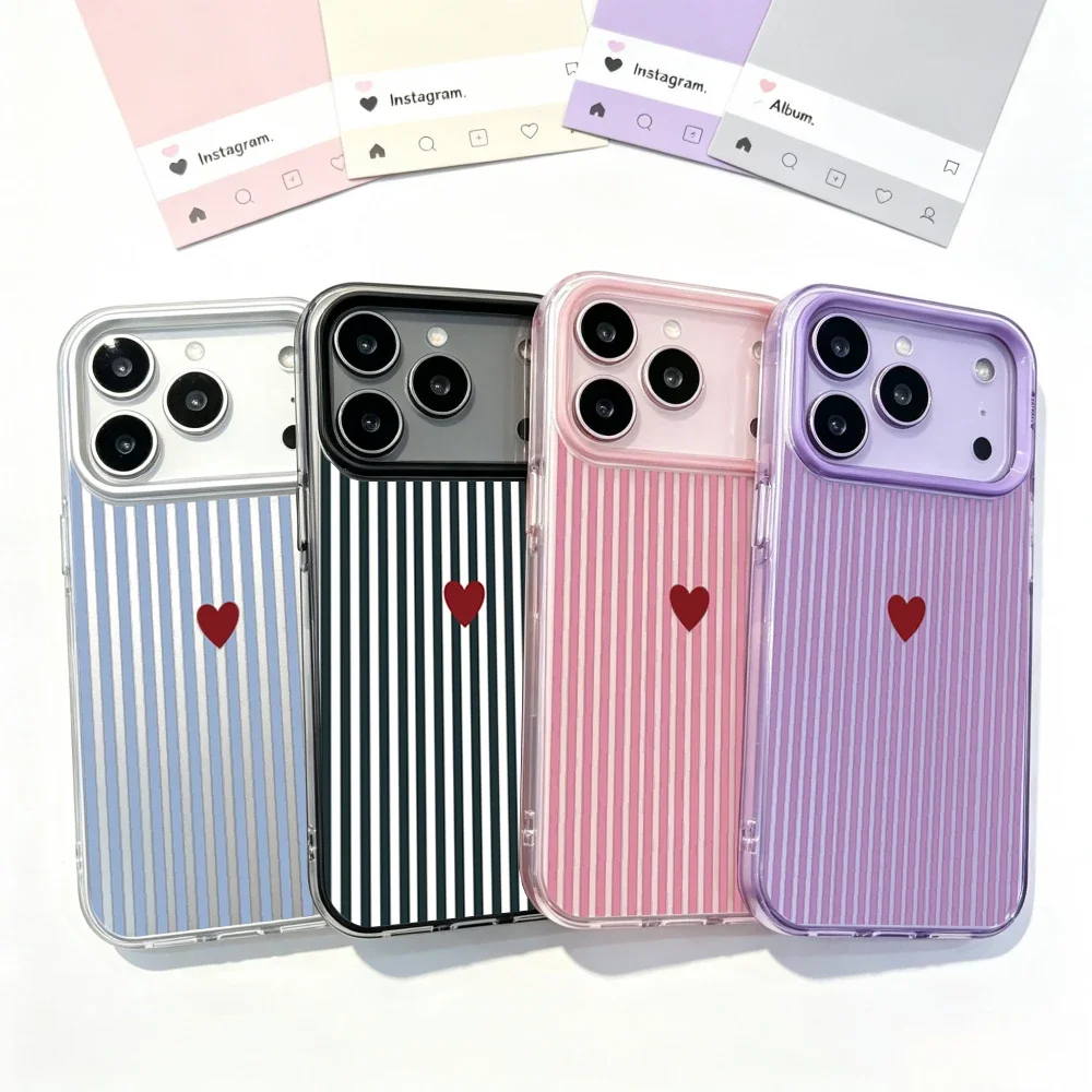 Cute Small Love Heart Pattern Case For OnePlus 15 11 12 Nord 4 3 Lite 8T 2 ACE 6 2 3 4 10R Matte IMD Silver Laser Cover