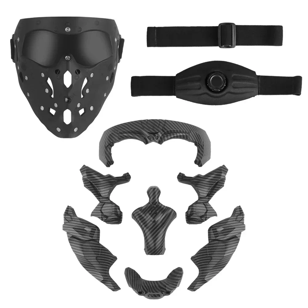 SINAIRSOFT Tactical Mask Airsoft Shooting Cosplay Hunting CS Camping Movie Props Magnetic Adsorption Armor Adjustable DIY Visor