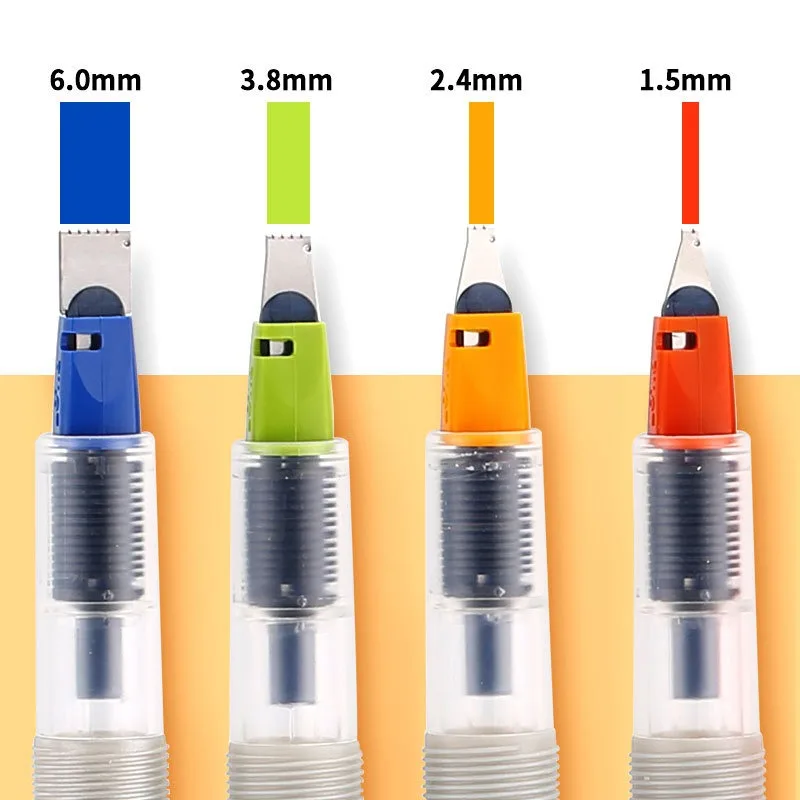 Pilot Colored Ink Parallel Pen 6 Sizes Nib Art Fountain Pen craft Duckbill Tip For Gothic script English font fancy calligraphy — zdjęcie produktu 3