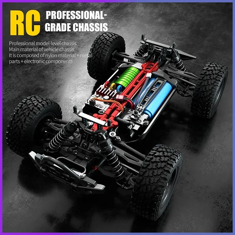 Rc Cars 16103Pro 50km/h or 70km/h with LED 1/16 Brushless Moter 4WD Off Road 4x4 High Speed Drift Monster Truck Kids Toys Gift