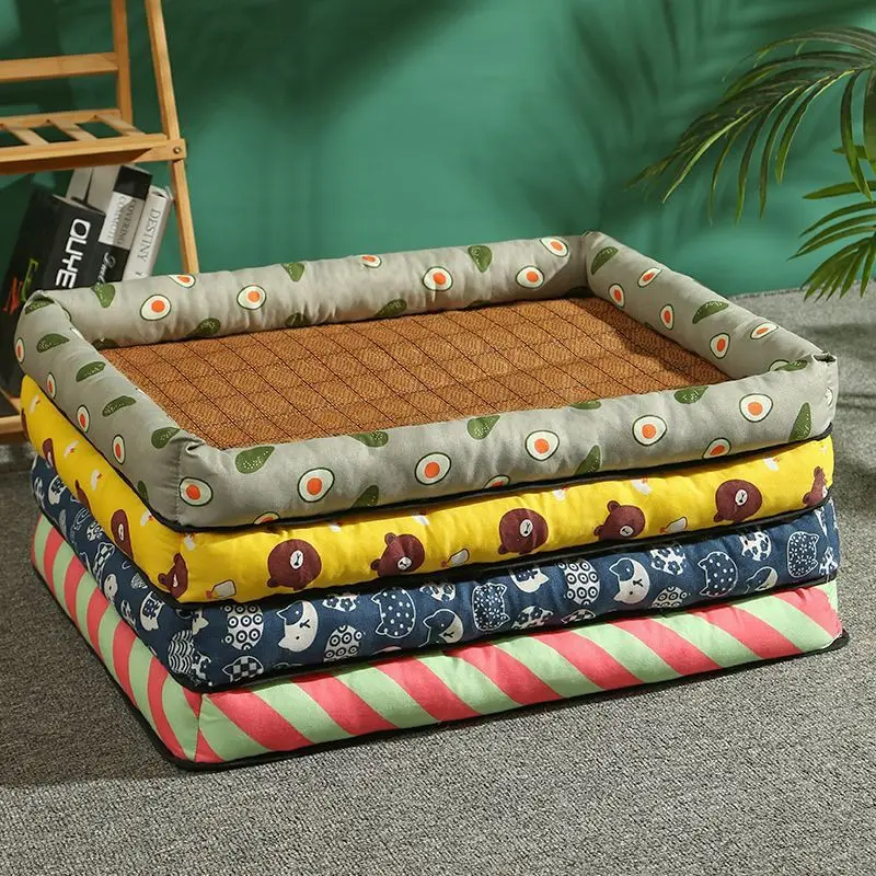 

Summer cat and dog cool mat Bite resistant cat and dog mat House for dog pet bed sleeping summer Accessories