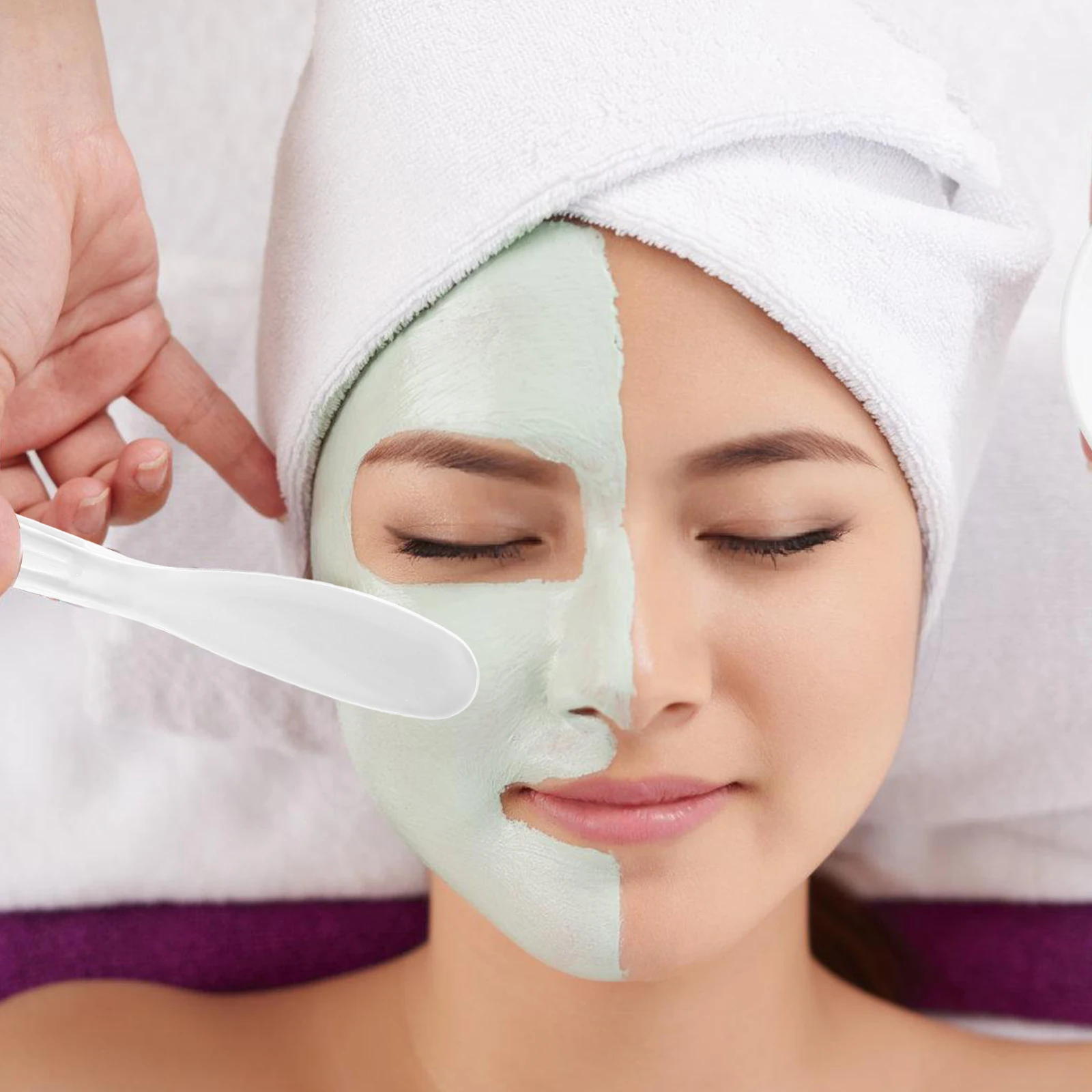 Aplicador de máscara de plástico, raspador grueso, herramienta de mezcla de belleza, espátula de crema transparente, gelatina corporal, bricolaje, cuidado de la piel, viaje