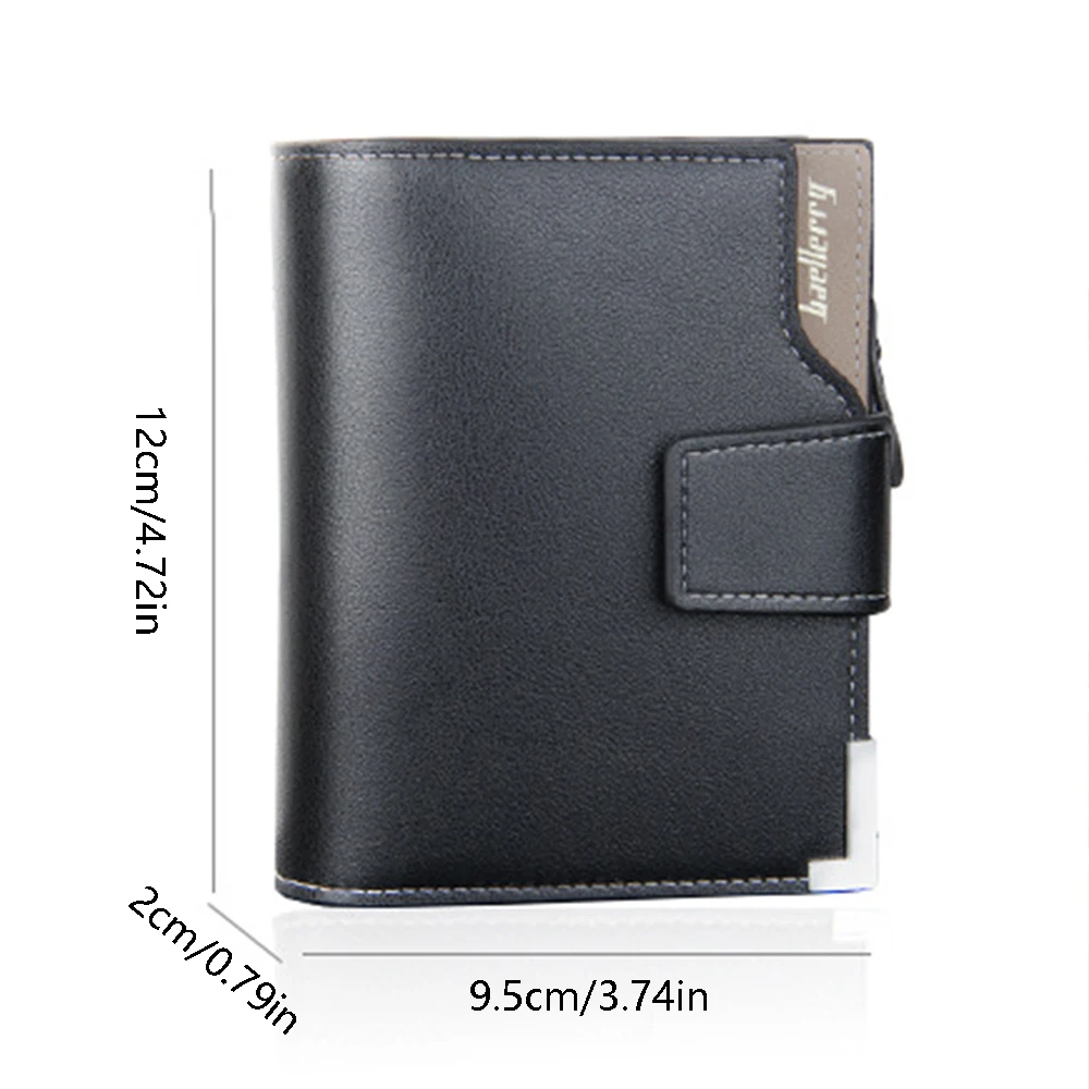 Multifunktionale Herren-Kurzgeldbörse mit Reißverschluss-Münzfach an der Seite, trendiges Herren-Accessoire, Business-Casual-Herrenbrieftasche, einfaches und stilvolles Geschenk für Männer. – Detail 3