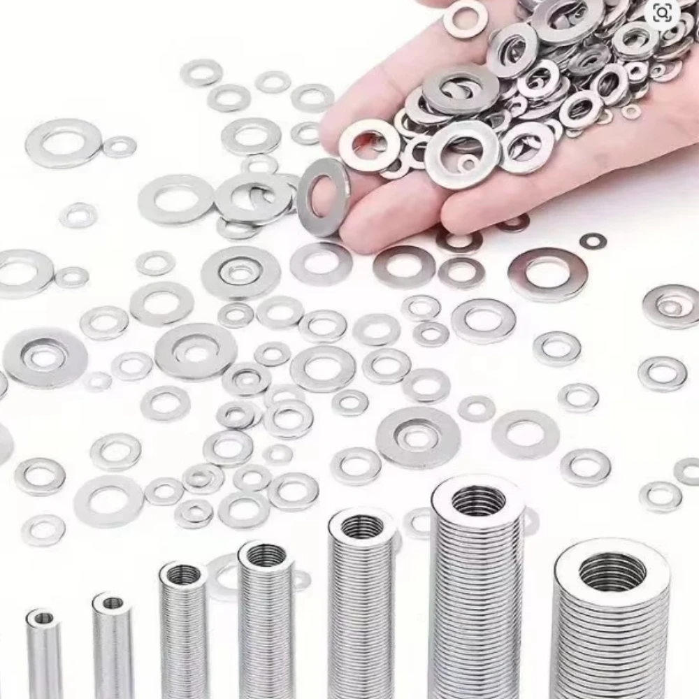

360/720/800pcs 304 Stainless Steel Flat Washers Set Perfect Washers Gasket for Home Decor Factory Repair Kitchens Shops & More