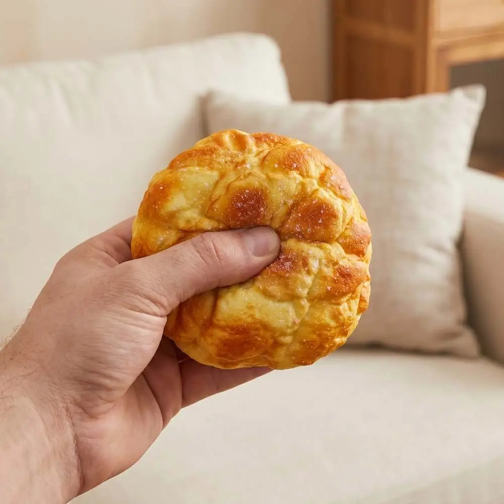 Simulated Bread Squishy Prank Decoration Oversized Sensory Fidget Bread Slow Rising Soft Elastic Pineapple Bun Squishy Funny