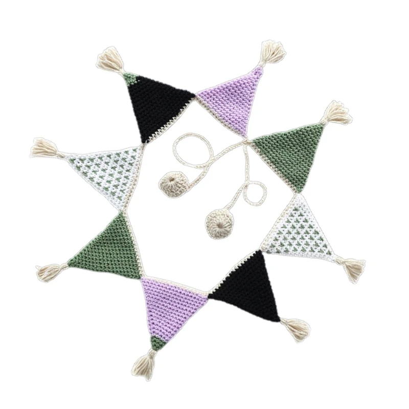 Unique Wall Art Rainbows Baby Room Decoration Photo Props Triangles Bunting for Children Room