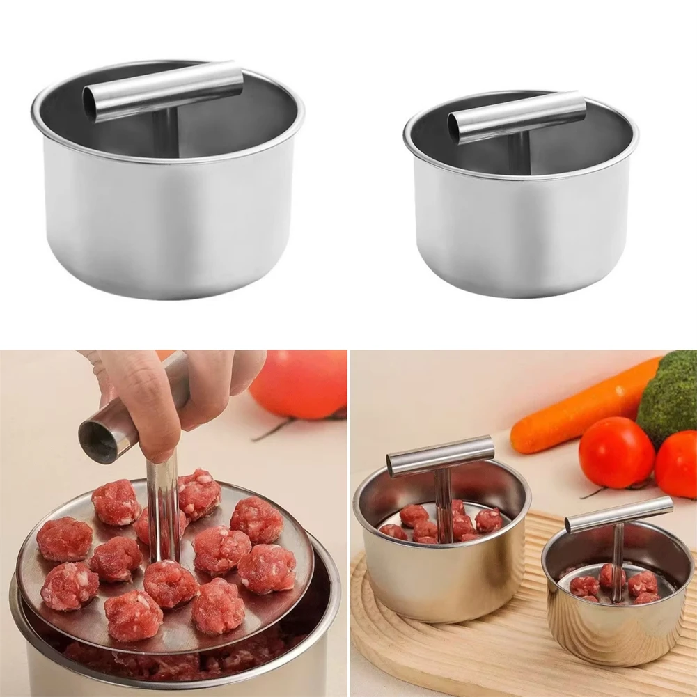 Meatball Making Set 6/12 Hole Press Meatball Maker Stainless Steel Meatball Maker Multifunctional Meat Maker Mold Kitchen Tools