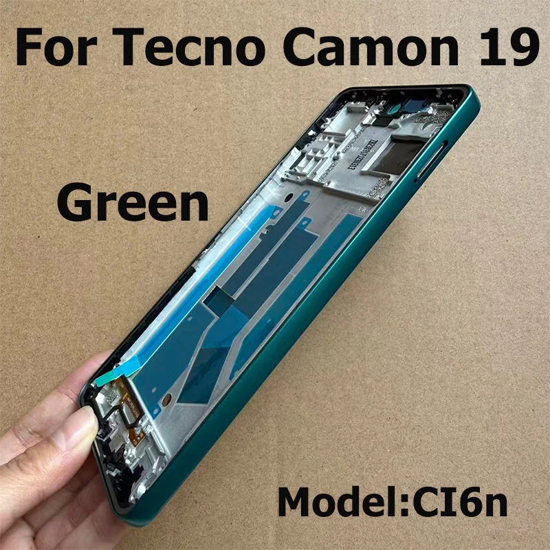 لـ Tecno Camon 19 LCD غطاء الإطار الأمامي الهيكل الأوسط الإسكان الحافة أجزاء إصلاح الهاتف الذكي #4
