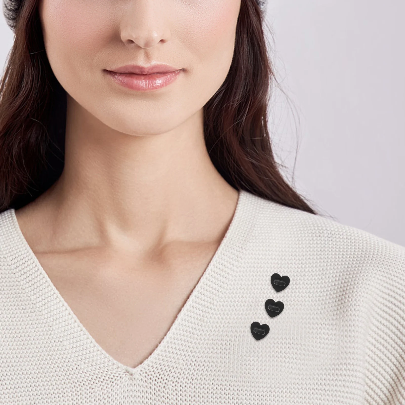 

100pcs Heart Shape Locks Plastic Brooch Backs For Hats Lapels Bags Diy Craft Enamel Pin Locking Backs Lapel Pin Back Badge Pins