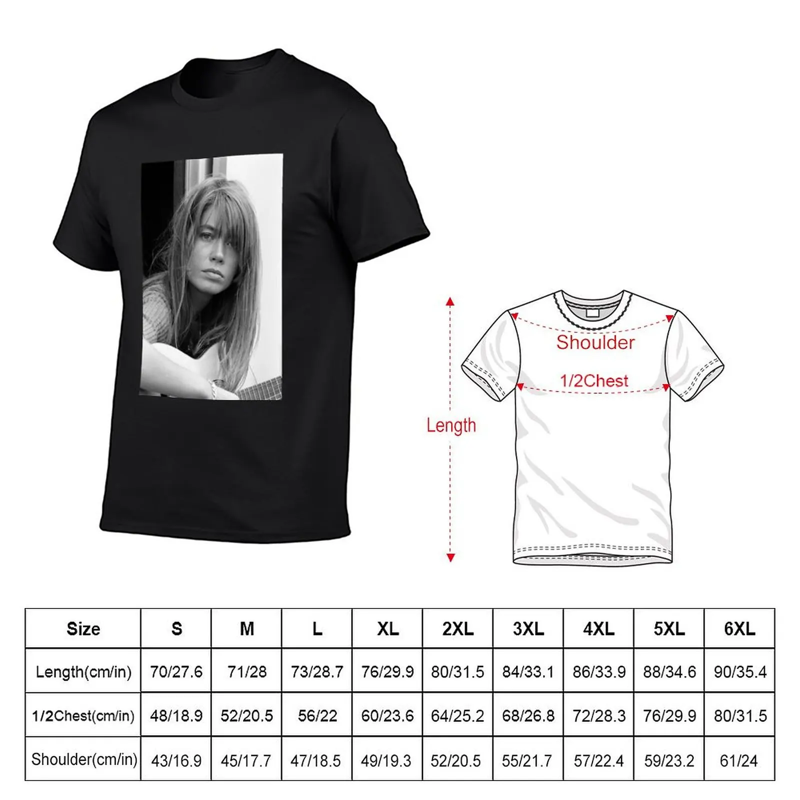 Francoise Hardy T-Shirt vintage clothes funnys customizeds shirts graphic tees oversized t shirts for men