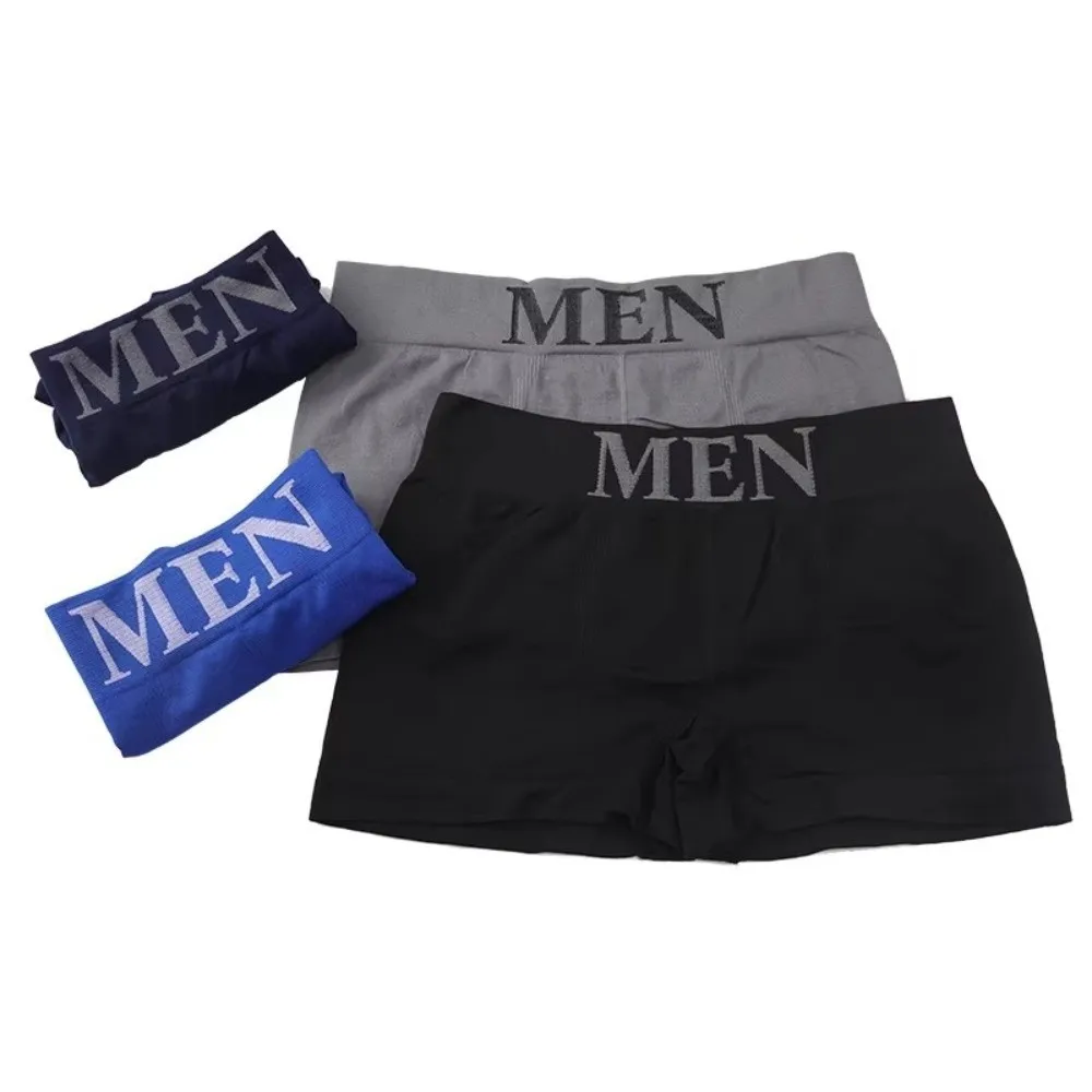 

Fashion High Elastic Men's Boxer Briefs Elastic Soft Men's Underwear Comfortable Fit Breathable Solid Color Panties Daily Wear