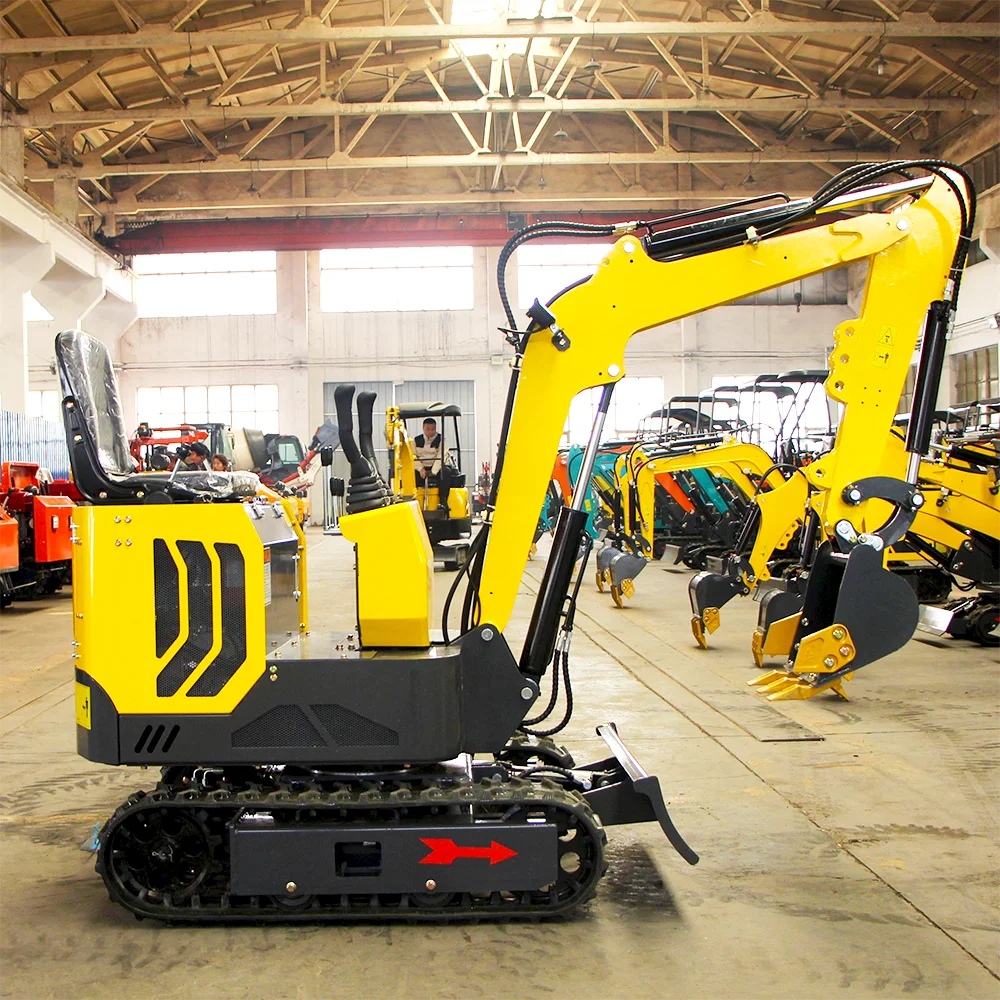 การปรับแต่งทางการเกษตร 1 ตัน Mini Excavator 1000Kg Micro Crawler Digger ไฮดรอลิกรถขุดขนาดเล็กสําหรับ Garden สําหรับขาย