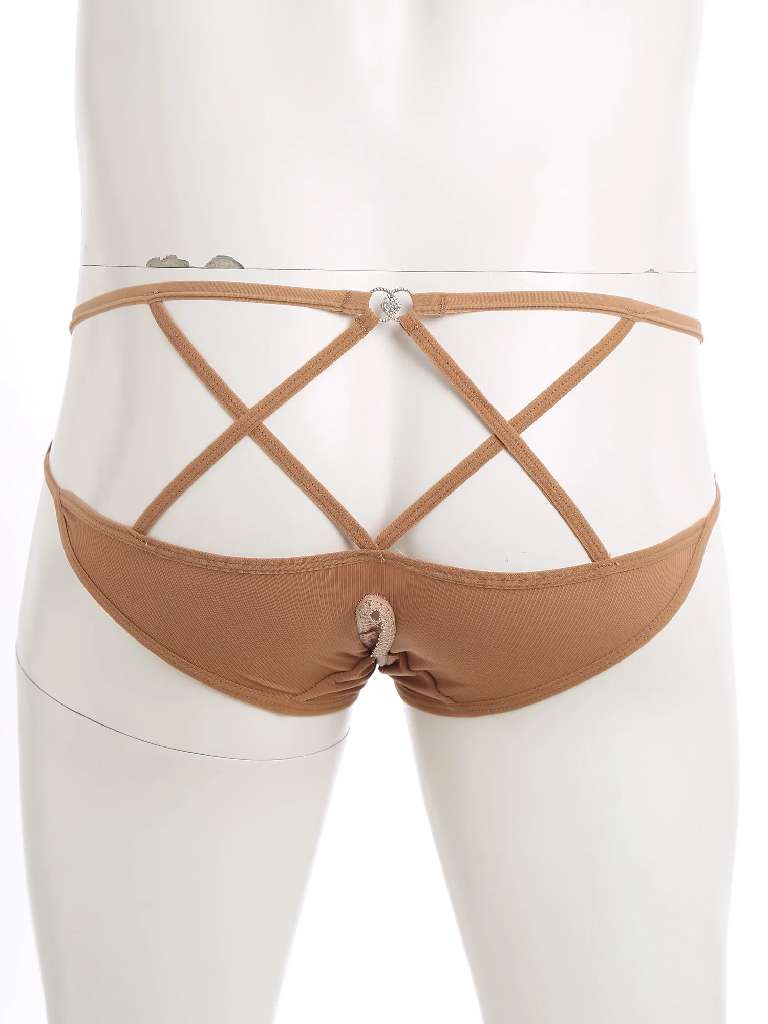Men's Floral Lace Closed/Opened Crotch Lingerie with Bow