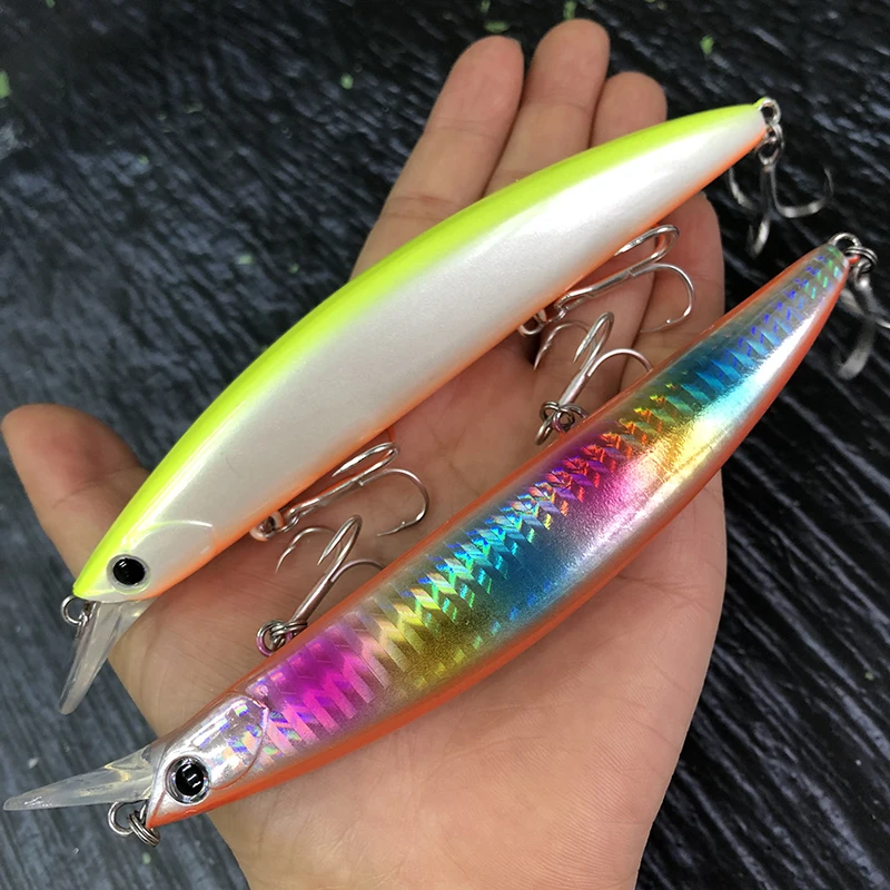 130mm 23g Floating Minnow Lure Long Casting Wobbler Artificial Hard Bait Saltwater Trout Plastic Swimbait Fishing Accessories