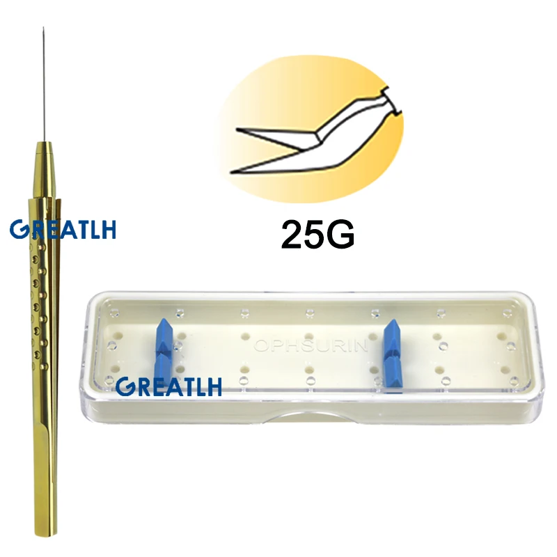 25G Curved Angled Intraocular Capsulorhexis Scissors Titanium Alloy Materials Capsulorhexis Forceps Ophthalmic Surgical Tool