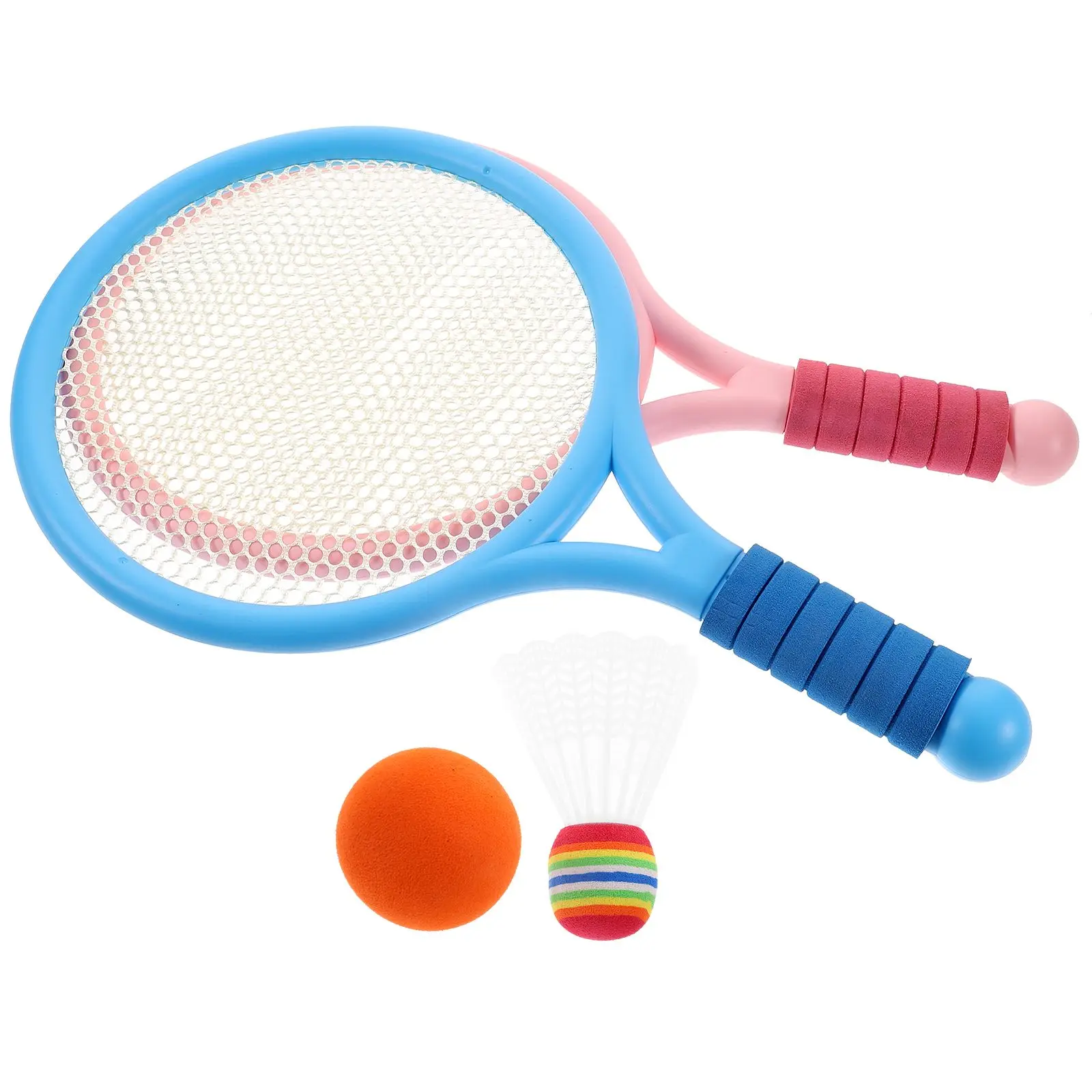 

1 Set Kids Outdoor Sports Tool Outdoor Badminton Rackets Tennis Rackets and Ball Set for Kids (Random Color)
