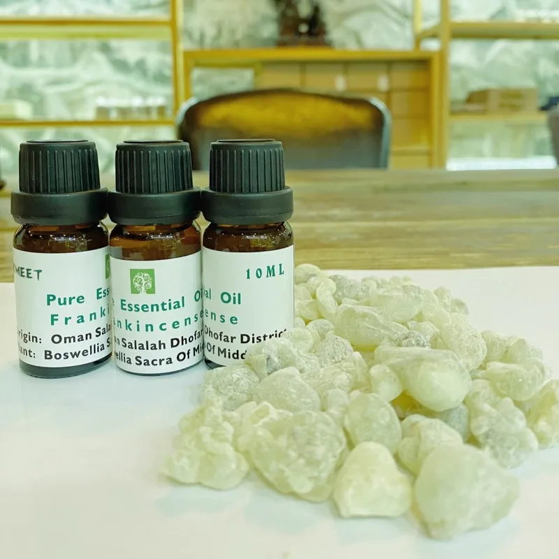 5/10ml Oman Royal Green Frankincense Pure Incense Essential Oil Portable Aromatherapy Relaxing Help Sleep Lasting Fragrance