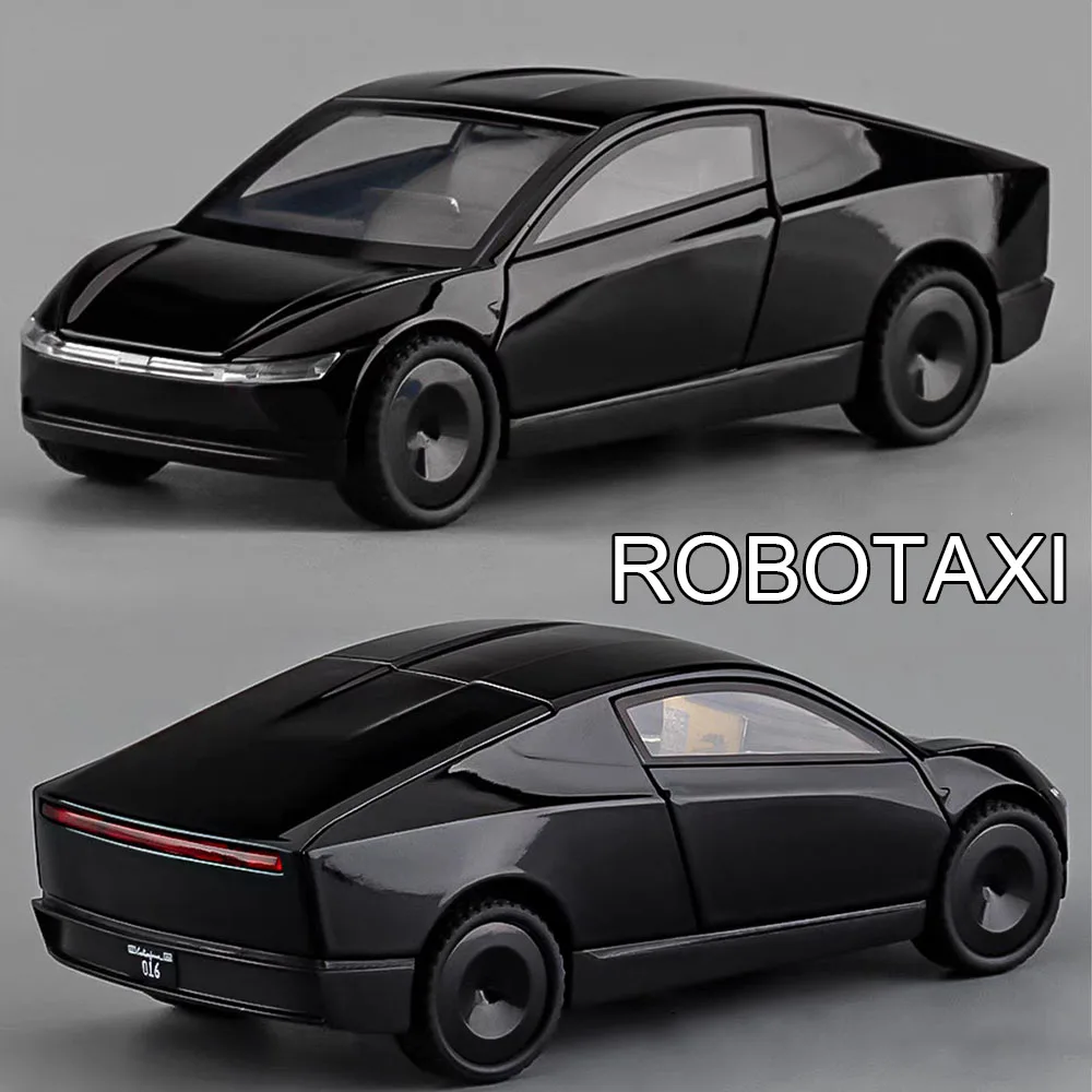 1:32 ロボタクシー M4 おもちゃ モデルカー 合金ダイキャスト プルバック式 ライトミュージック付き 車両 ゴムタイヤ ミニチュアカー テーブルデコレーションモデル