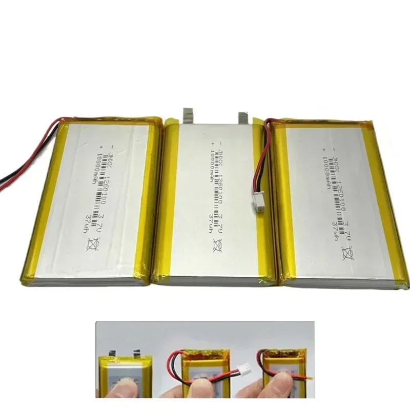 Real Capacity 1260100 3.7V 10000mAh Lithium Polymer Battery Large Capacity for Mobile Power Supply Bluetooth Speaker Tablet PC