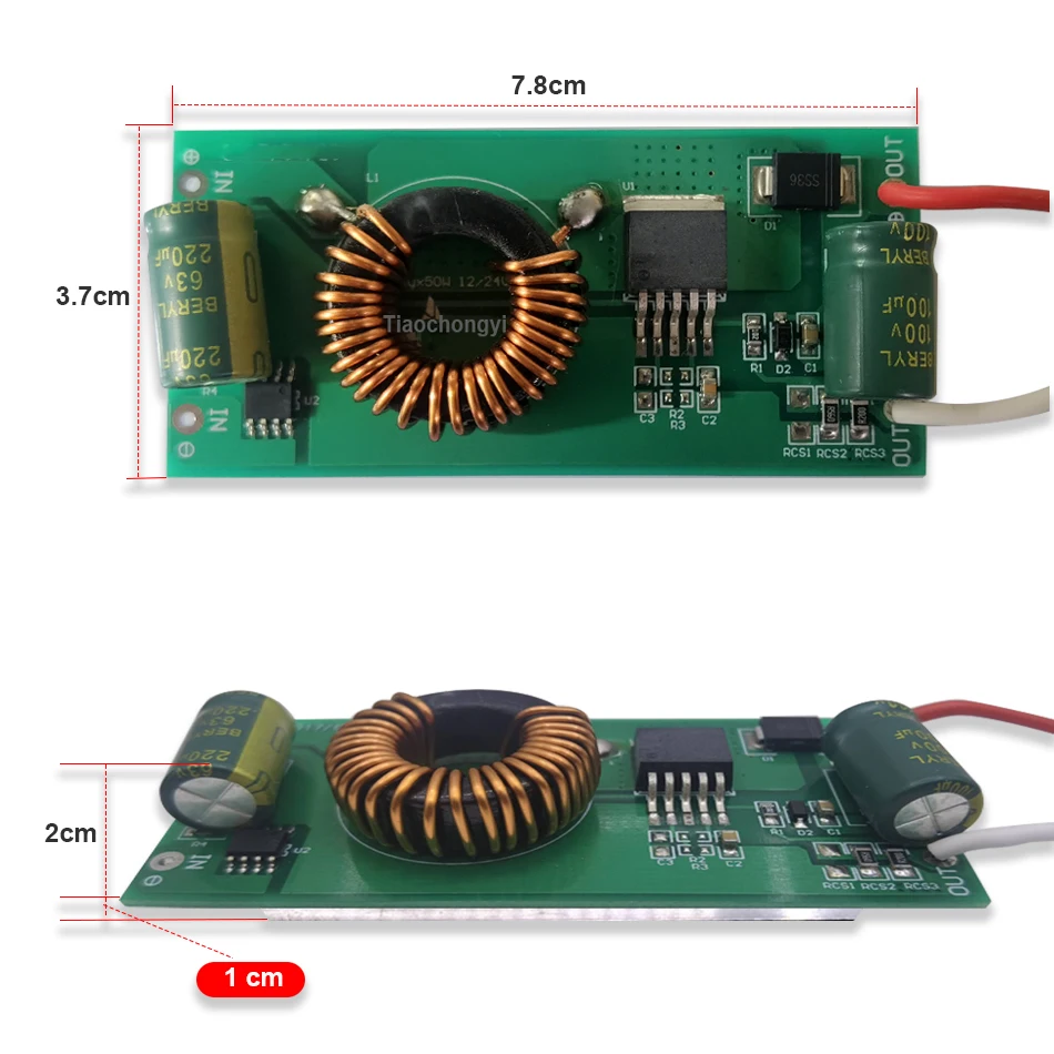 Imagem -04 - Potência Led Driver Supply Corrente Constante Saída Dc3036v Transformadores de Iluminação 50w dc 12v 24v 1.5a Alta