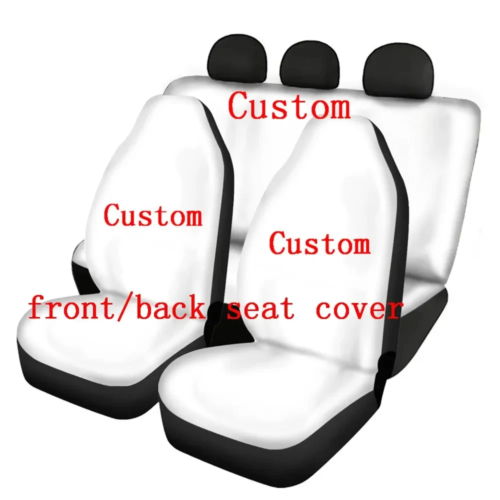 Colorful Fantasy Mushroom Print Auto Front Back Seat Covers Vehicle Clean Protector High Quality Luxury Design Soft Car Supplies