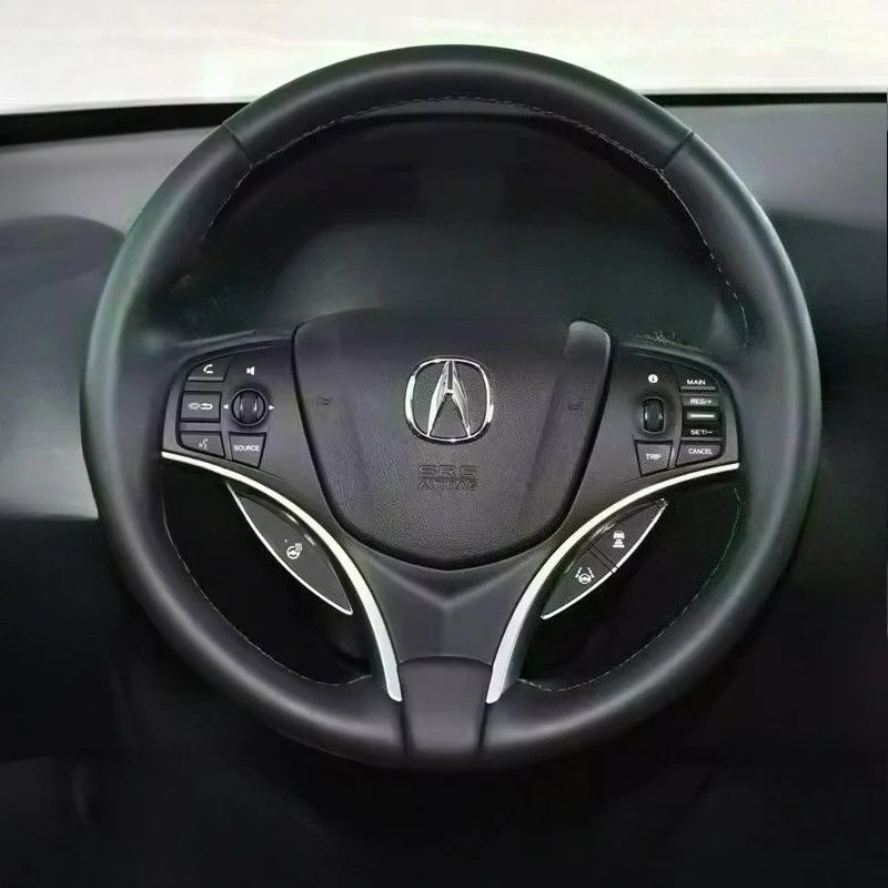 

Чехол на руль из черной кожи ручной работы, износостойкий, нескользящий, с возможностью индивидуальной настройки, для Acura MDX