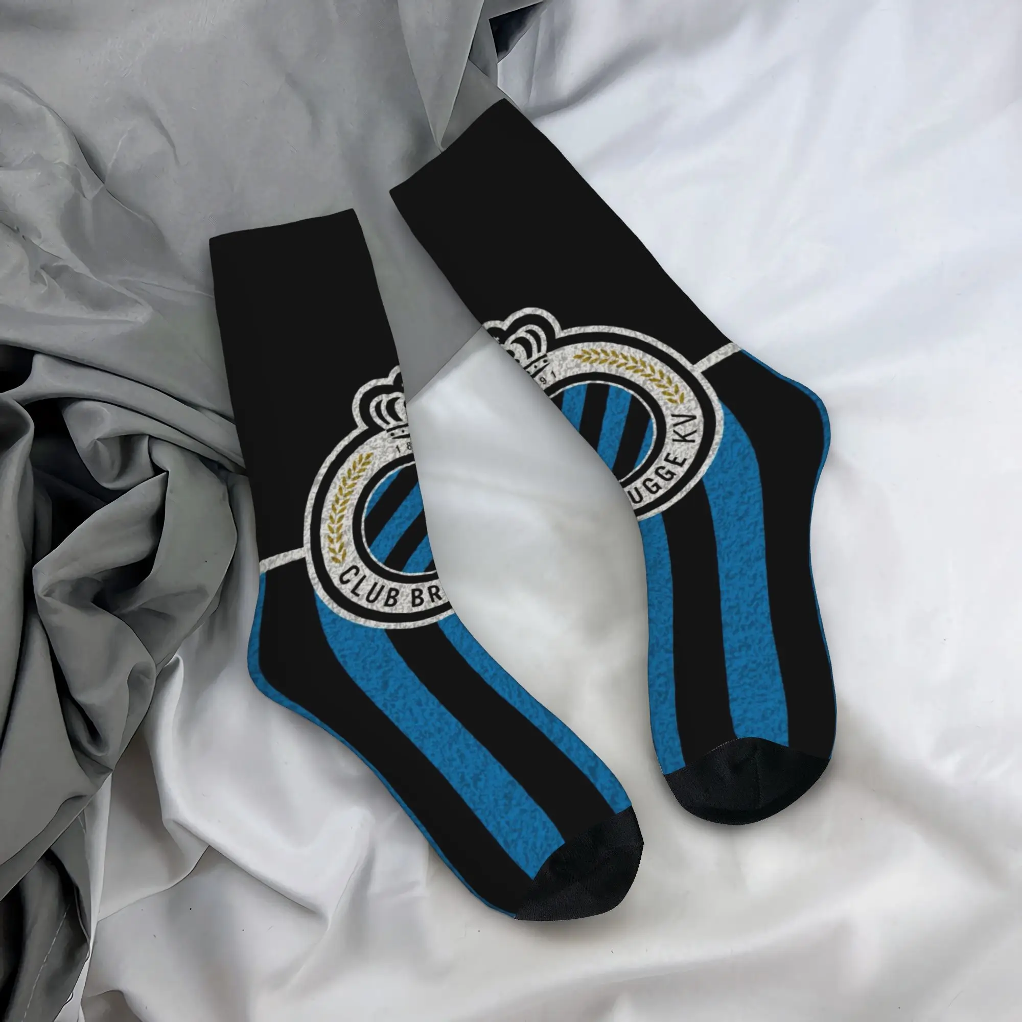 Hip Hop Vintage Club Brugge Crazy Men's compression Socks Unisex Club Brugge Street Style Pattern Printed  Match Day Essentials