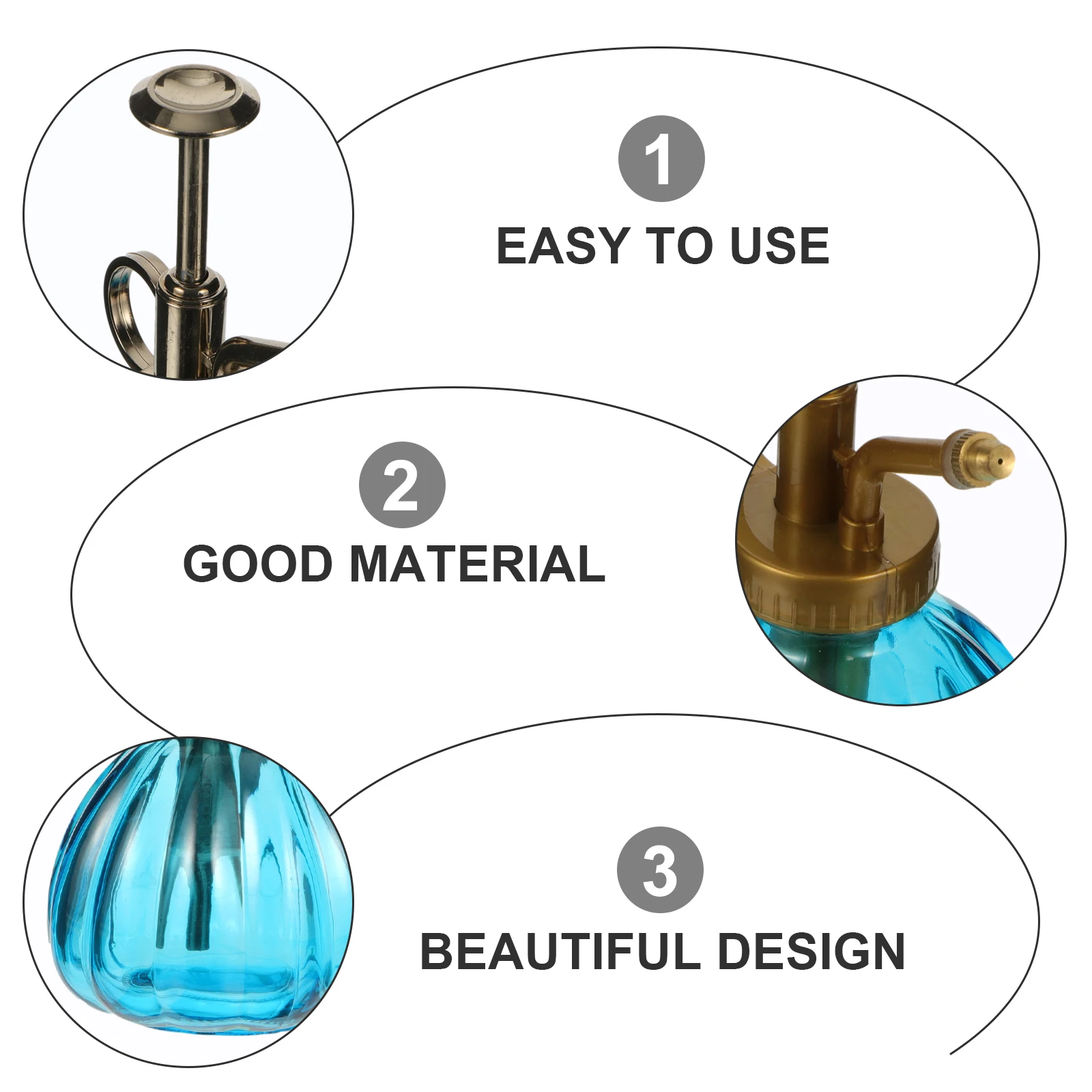 

2Pcs Retro Glass Mini Watering Cans Small Size Easy Use Perfect for Succulents Flowers Plant Spray Bottle Home Garden Mister