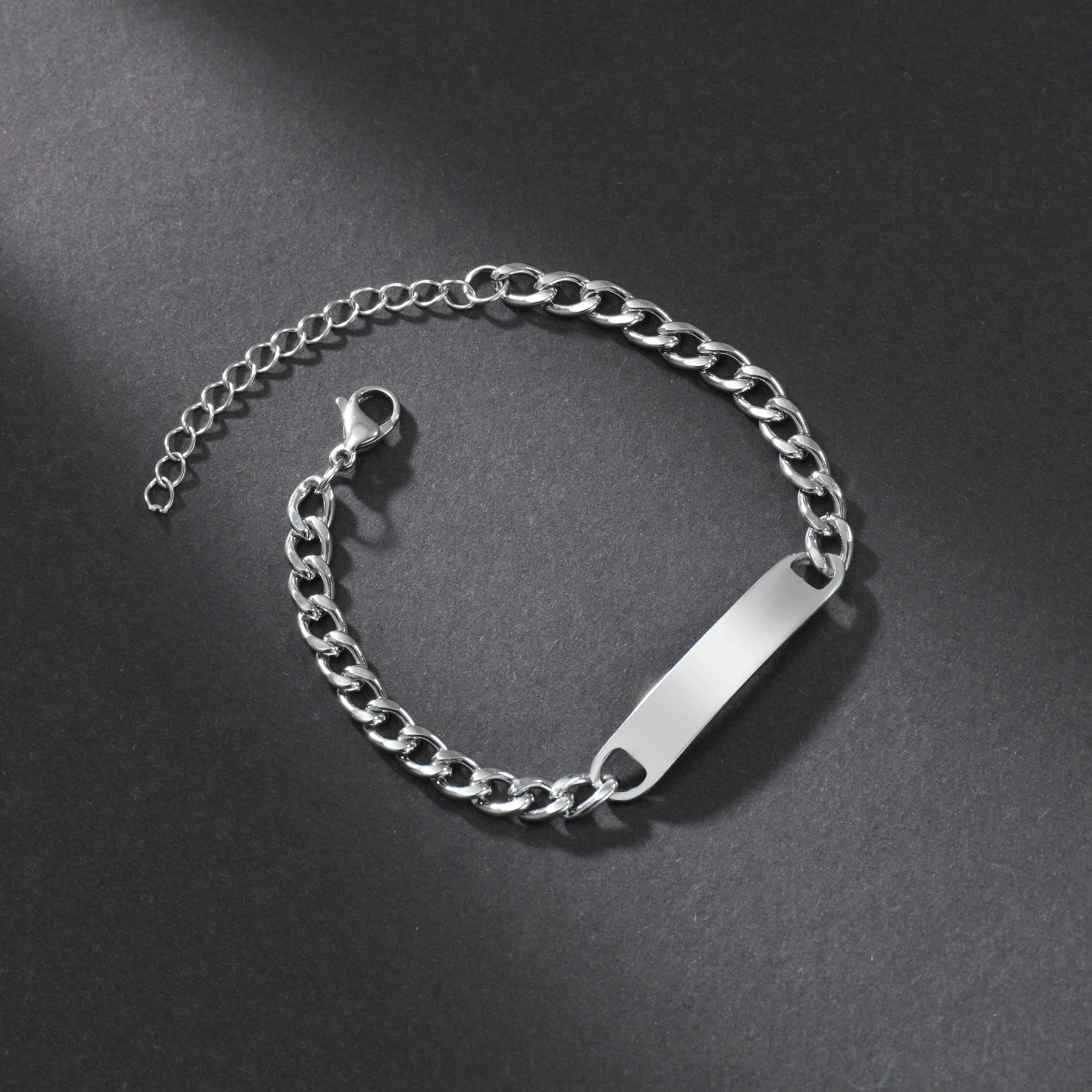 Punk Gold Stainless Steel Thick Hand Chain Bracelet