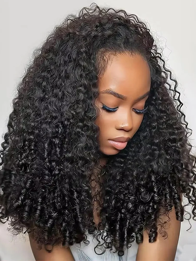Burmesische Curly Miracle Knots Häkelhaare zum Flechten, Boho Braids, rohes 100% Echthaar, Haarverlängerungen, gefederte Echthaar-Häkelhaare