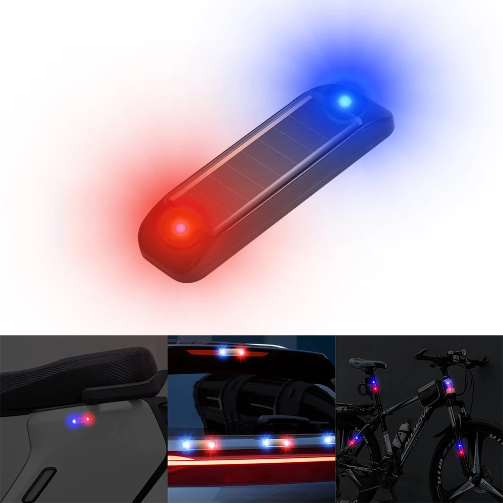 

Led Strobe Warning lights Car grille signal light solar energy roof Warning beacon Indicator light Anti-collision led taillights