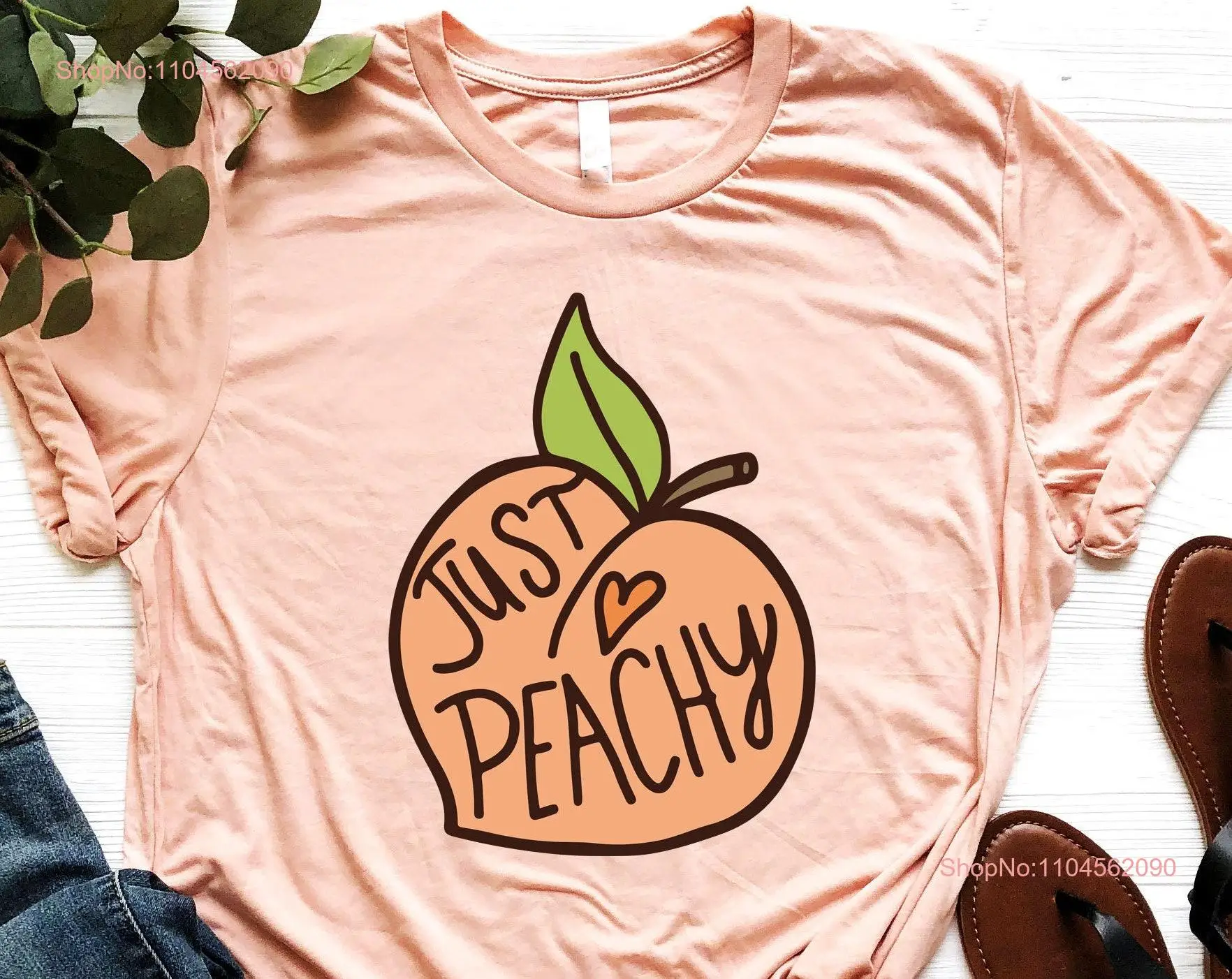 

Футболка Just Peachy Peach Lover, милая ретро весенняя атмосфера, забавный фестиваль с длинными или короткими рукавами