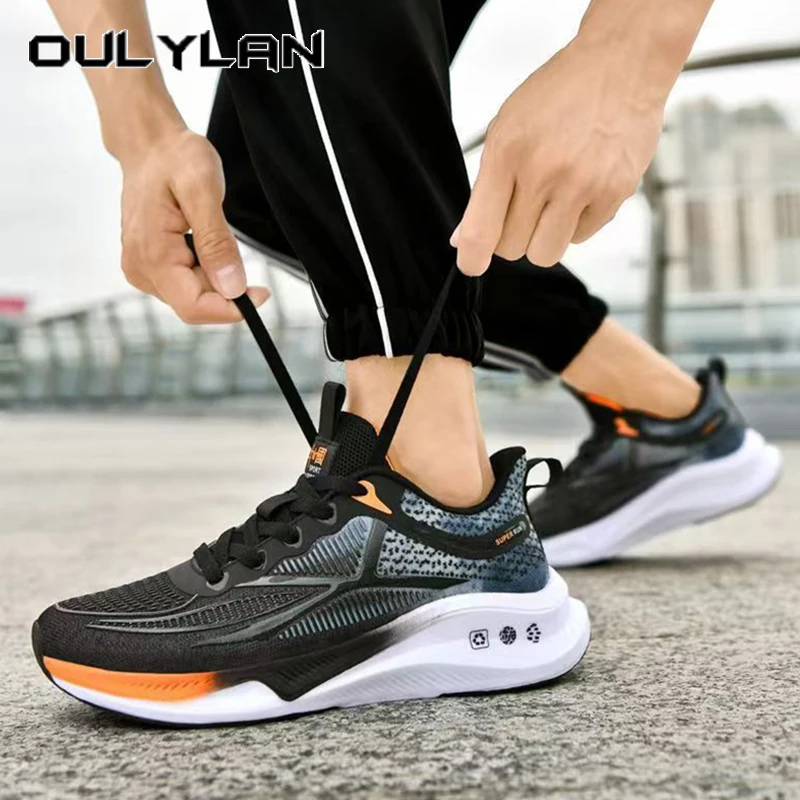 

Oulylan Summer Mixed Color Sports Footwear Men Fashion Lace Up Running Shoes Outdoor Lightweight Mesh Breathable Sneakers