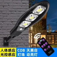 New outdoor solar remote control courtyard light with human body sensing LED street light IP65 street light sensing solar energy