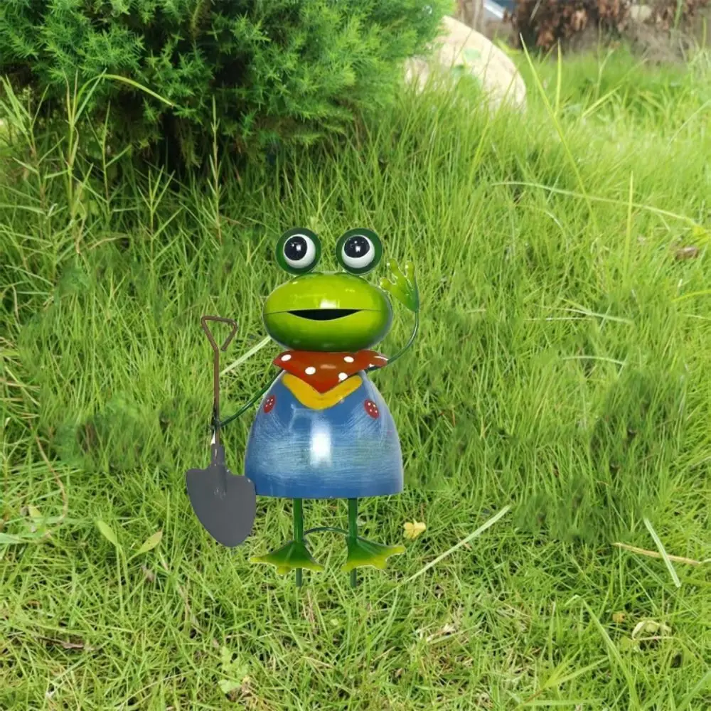 

Metal Frog Statue Cute Art 3D Frog Figurine Creative Funny Animal Miniatures Sculpture Christmas Holiday