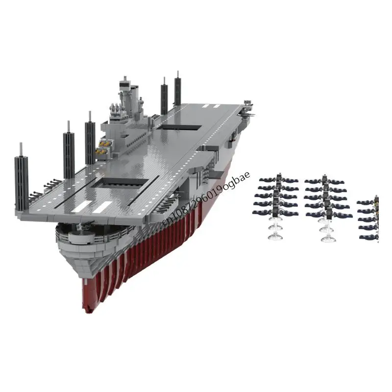 12504PCS WW2 Militare scala 1:200 CV-11 USS Intrepid Classe Essex portaerei Modello idee creative nave da guerra Giocattolo Puzzle Regalo
