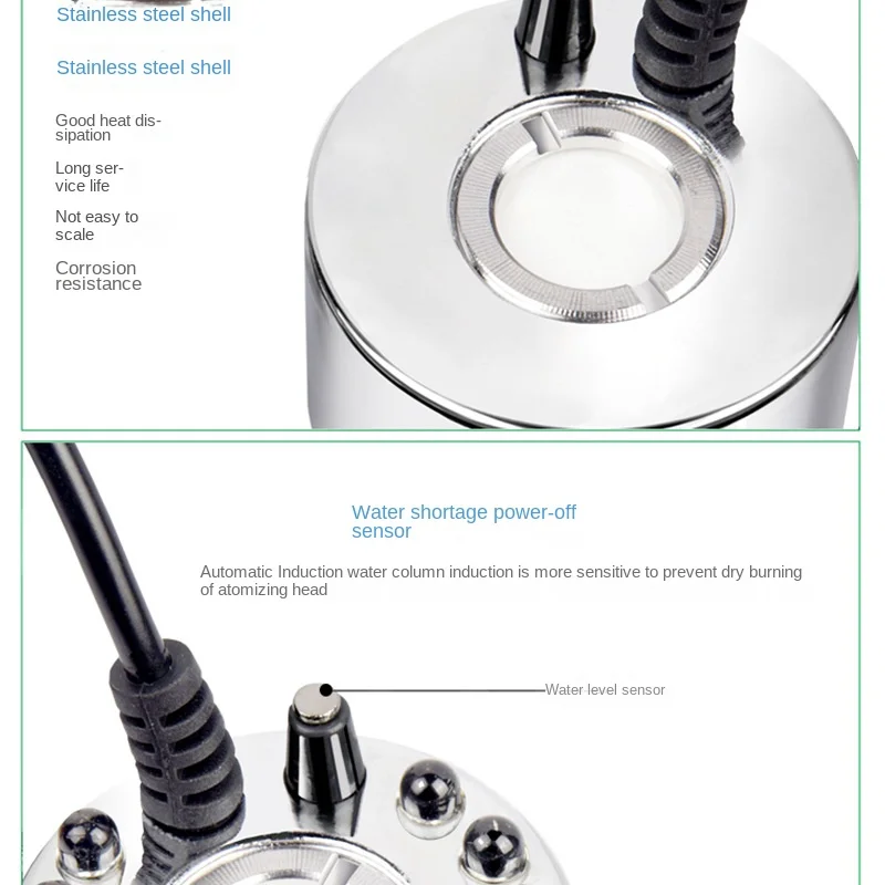 เครื่องเพิ่มความชื้นใน DC24V ปรับปริมาณหมอกอัลตร้าโซนิคเครื่องพ่นละอองหินบอนไซเครื่องพ่นภูมิทัศน์รวมถึงหม้อแปลง220V