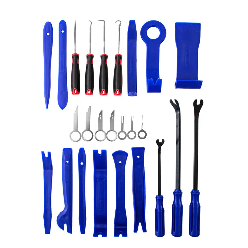 KOOJN Car Audio Dismantling Tool Set of 25 Pieces Interior Screwdriver Pry Panel Audio CD Modification and Repair Tool Set